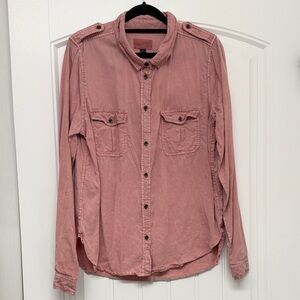 Dusty Rose Button-Up women’s Shirt size Large